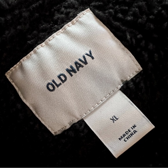 Old Navy Washed Black Denim Sherpi Lined Jean Jacket - Picture 5 of 7